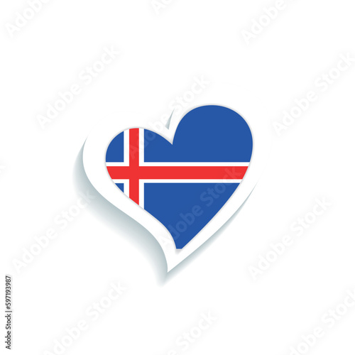 Isolated heart shape with the flag of Iceland Vector Free Download Isolated heart shape with the flag of Iceland Vector - GFXLoad