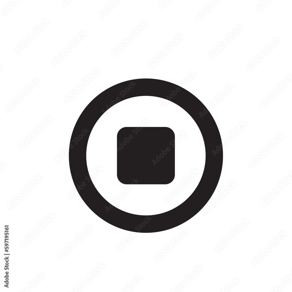 Icono multimedia de stop. Botón de reproducción. Plantilla de interfaz de reproductor - Vector
Icono multimedia de stop. Botón de reproducción. Plantilla de interfaz de reproductor - Vector