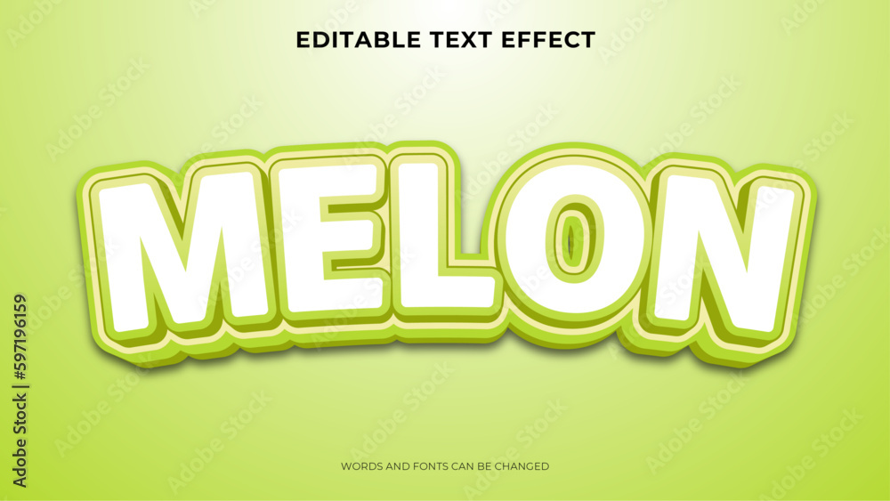 editable melon text logo template editable melon text logo template
