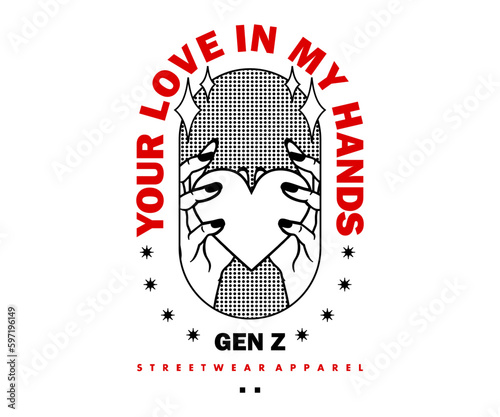 Everything about love Retro Poster Pixel style Graphic Design for T shirt Street Wear and Urban Style