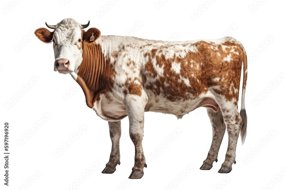 Simmental cow on transparent background, created with generative AI ...