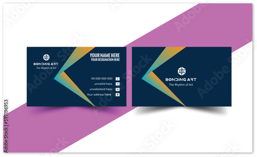 Modern Business Card with company Logo, Vector Business Card Template, Visiting Card for Business and Personal use, Vector illustration Design. Modern Corporate Business Card Template .