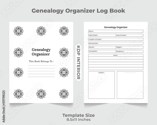 Genealogy Organizer Log Book KDP Interior