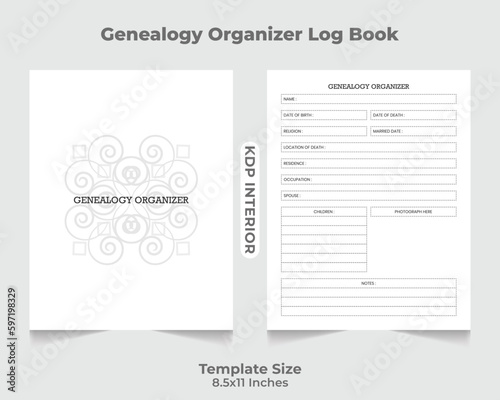 Genealogy Organizer Log Book KDP Interior