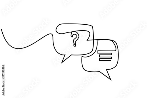 technology online chart dialog balloon bubble line art
