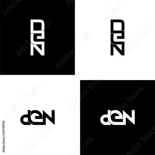 den initial letter monogram logo design set