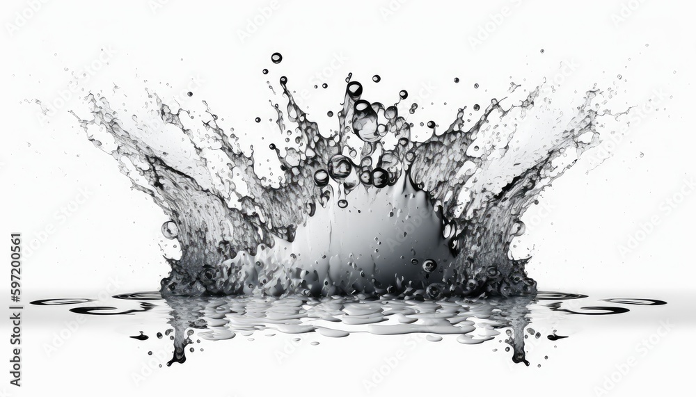 abstract and simple flowing waterdrop wallpaper with clean bubble generative ai abstract and simple flowing waterdrop wallpaper with clean bubble generative ai
