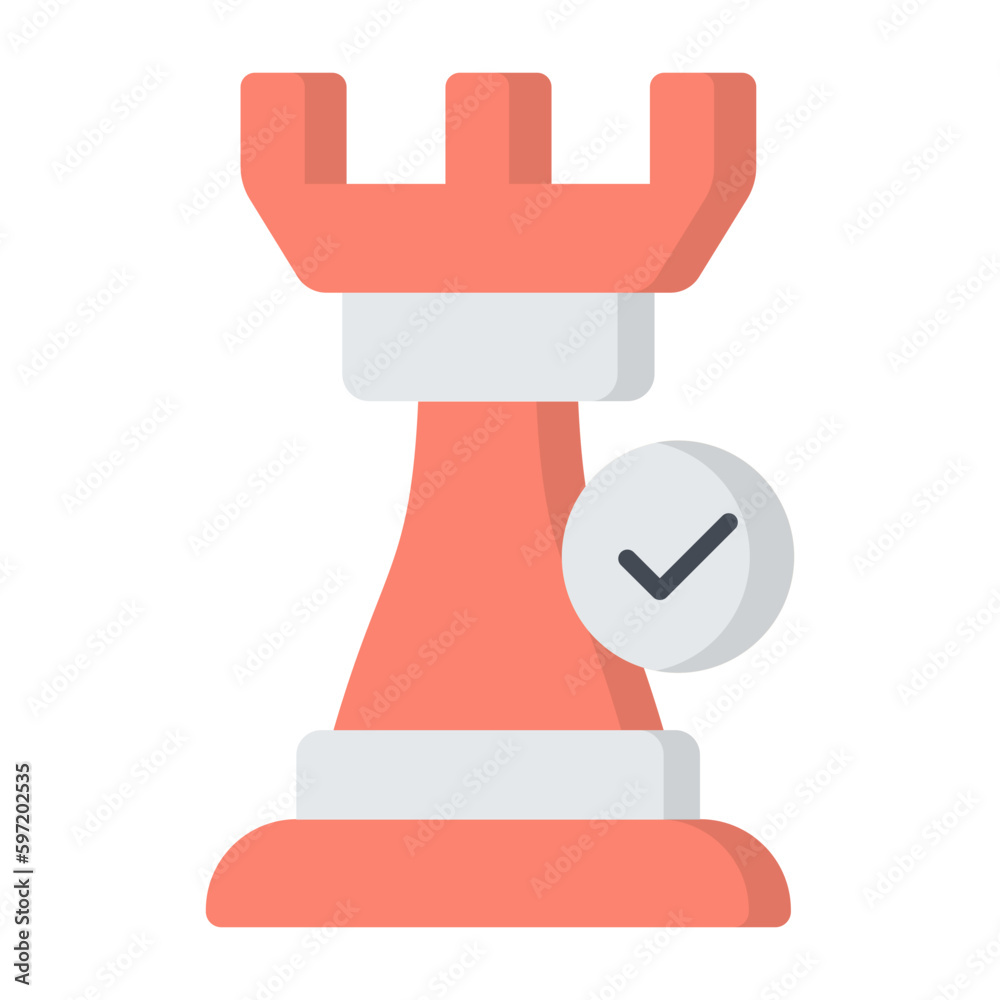 Strategy Check Flat Icon Strategy Check Flat Icon