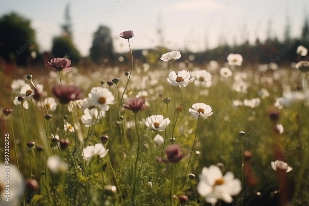 Fototapeta premium A Captivating Wildflower Field