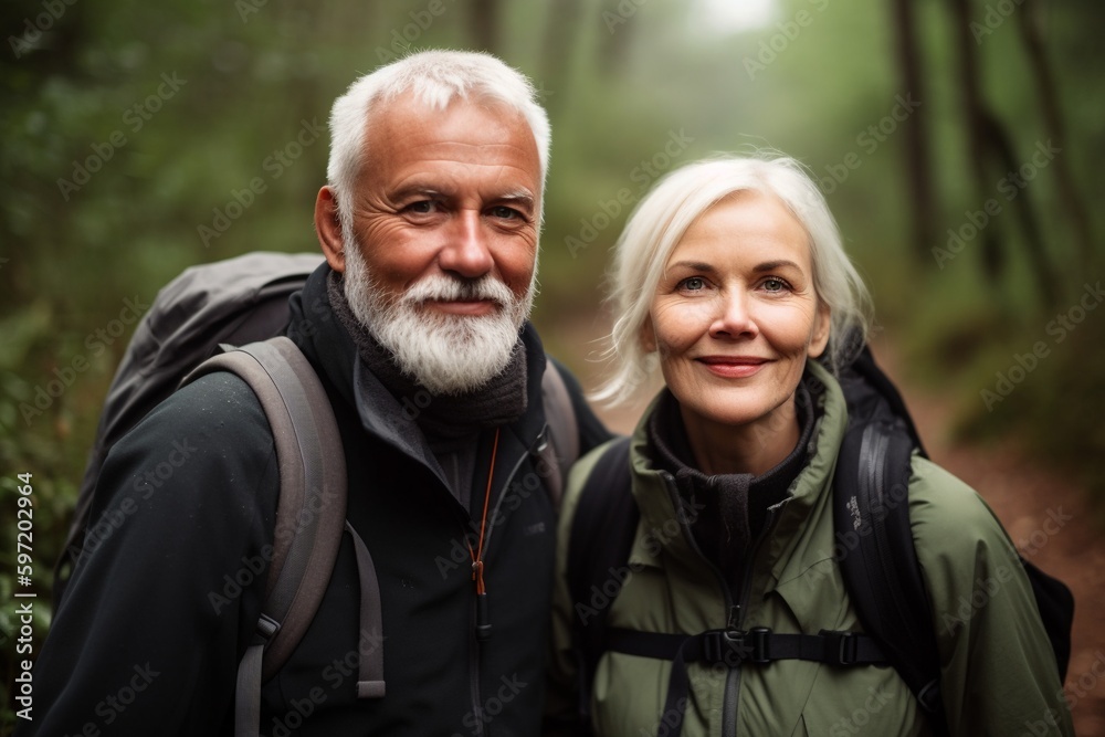 Senior Hikers Exploring Nature Senior Hikers Exploring Nature