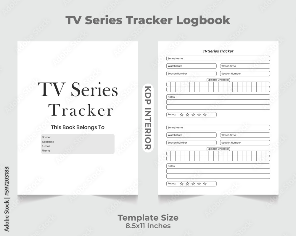 TV Series Tracker Logbook KDP Interior