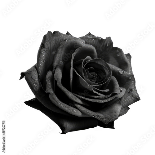Fototapeta Naklejka Na Ścianę i Meble -  black rose isolated on white