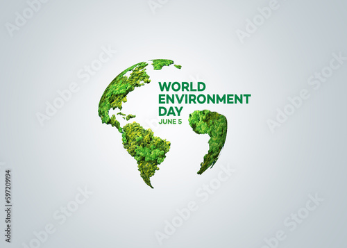 Cuadro en lienzo World environment day 2023 3d concept background