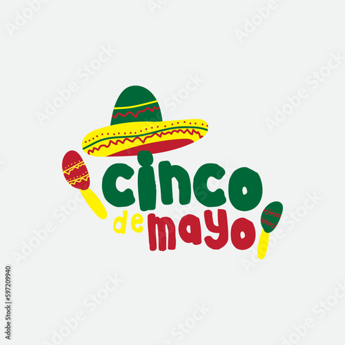 Vector illustration of Cinco de Mayo greeting, social media feed design cover banner post flyer poster background