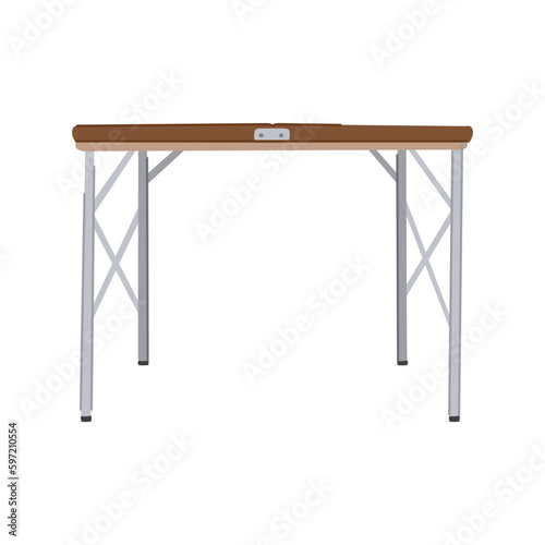 equipment folding table cartoon vector illustration