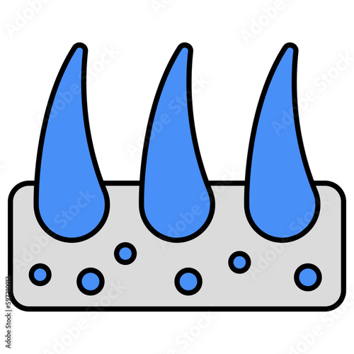 A unique design icon of follicle 