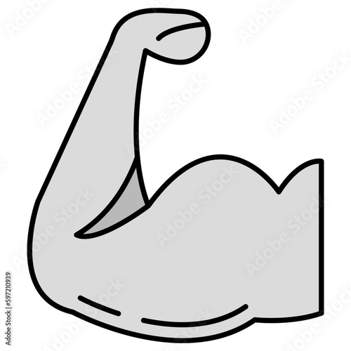 An editable design icon of bicep 