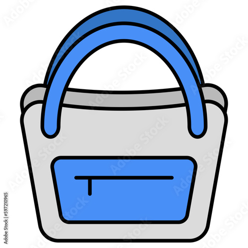 An icon design of handbag having editable quality 