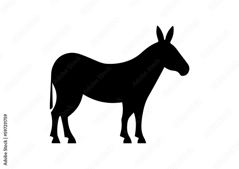 vector donkey animal illustration design