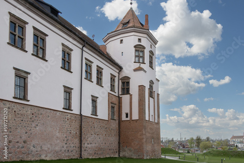 corner tower of the medieval castle Mir, Belarus