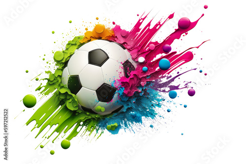 soccer ball with splashes