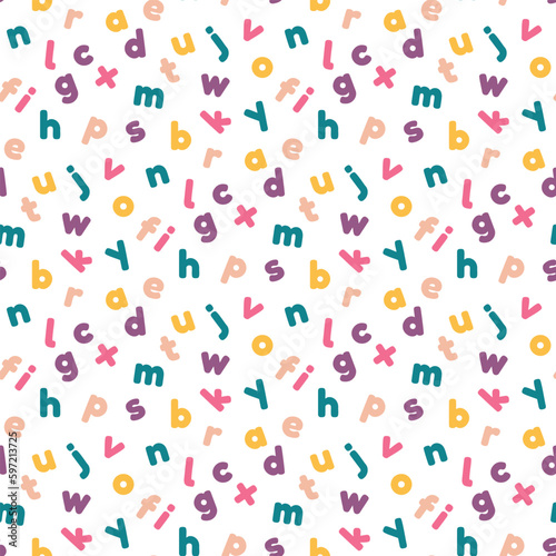 pattern with colorful letters