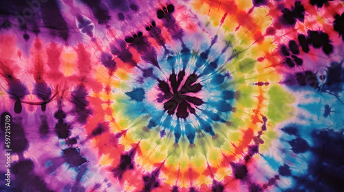 tie dye pattern illustration in a pink violet touch  generative ai technology