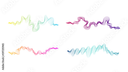 Abstract backdrop with wave gradient lines