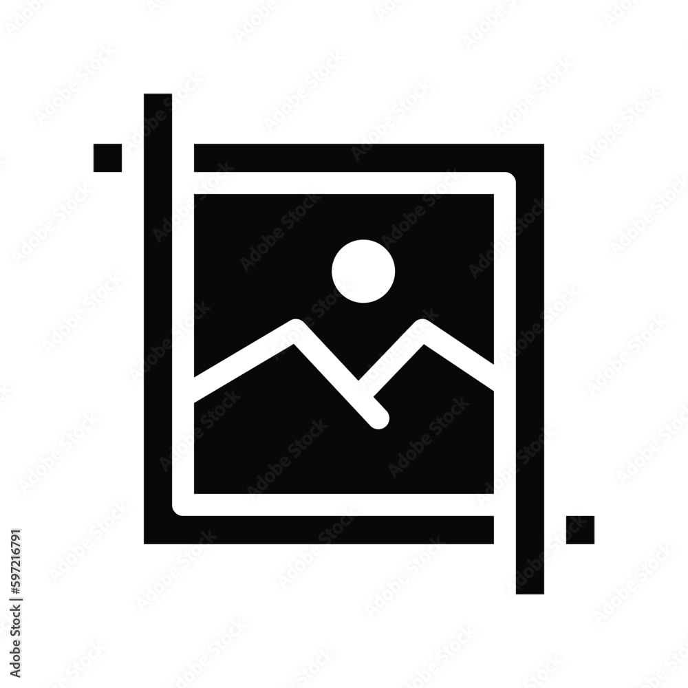 crop tool glyph icon illustration vector graphic crop tool glyph icon illustration vector graphic