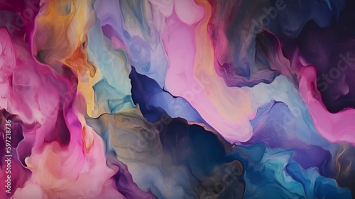 Colorful watercolor pastel blurred background. Generative ai.