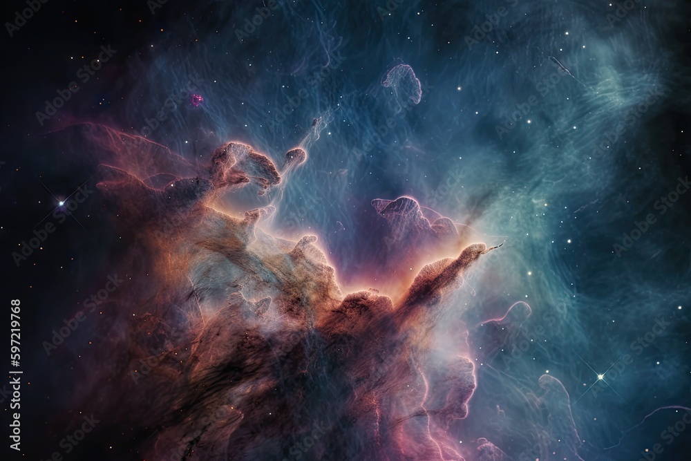 close-up of swirling vortex of stars and dust, created with generative ai close-up of swirling vortex of stars and dust, created with generative ai