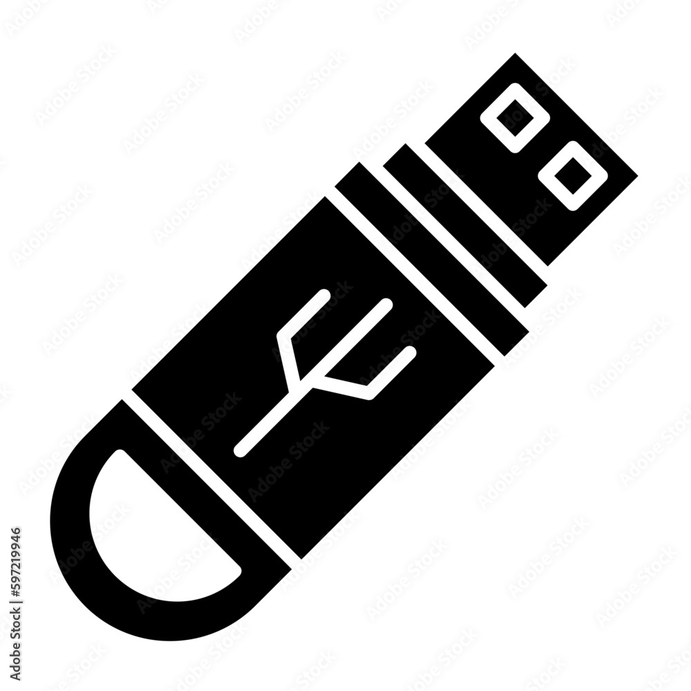 Flash Disk Glyph Icon Flash Disk Glyph Icon
