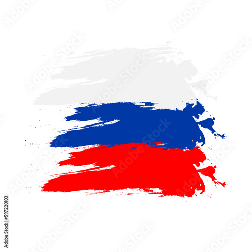 Premium russian flag brush vector image