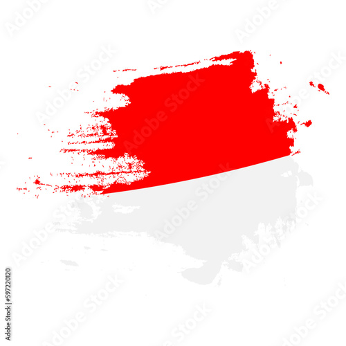 Premium indonesia flag brush grunge vector image