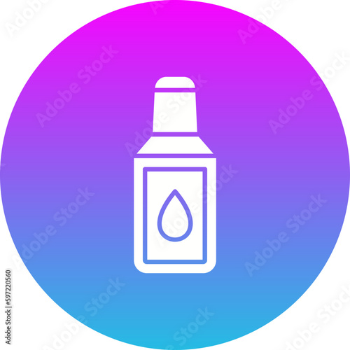 Correction Fluid Gradient Circle Glyph Inverted Icon