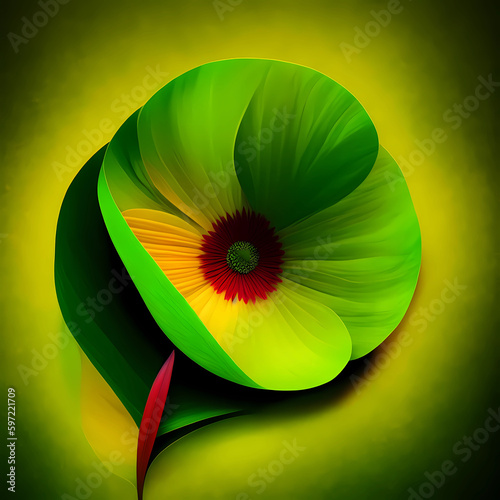 beautiful colorful flowers, with rainbow colors, Generative AI