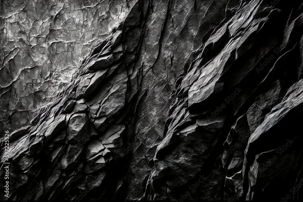 Texture de roche noire. Cela ressemble à une surface de mur en béton ...