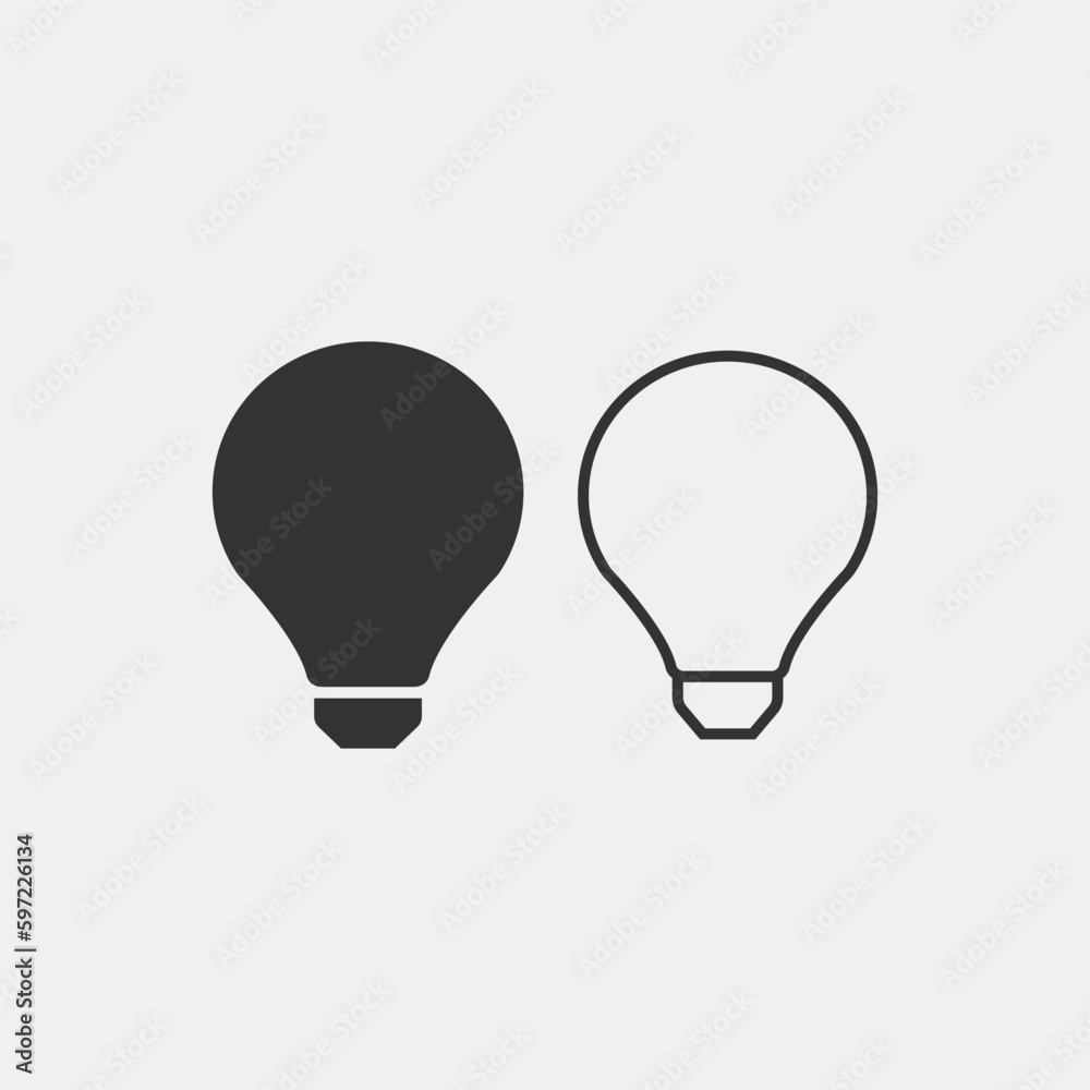 bulb vector icon illustration sign bulb vector icon illustration sign