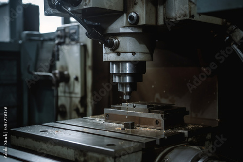 CNC Machine doing metal work