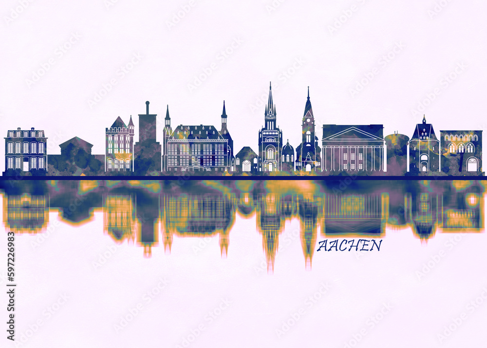Obraz premium Aachen Skyline