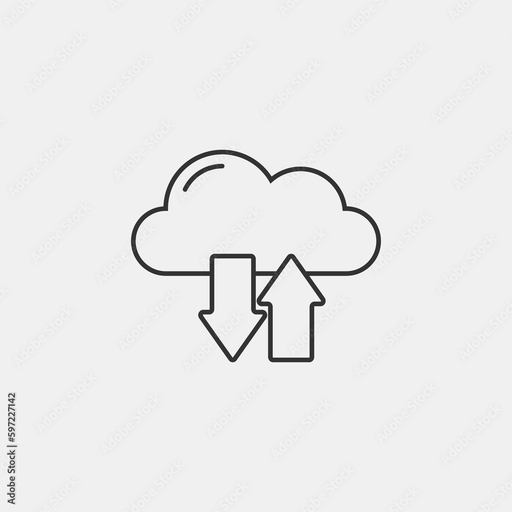 clouds vector icon illustration sign clouds vector icon illustration sign