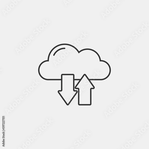 clouds vector icon illustration sign