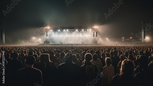 Fans at a Concert. Generative AI