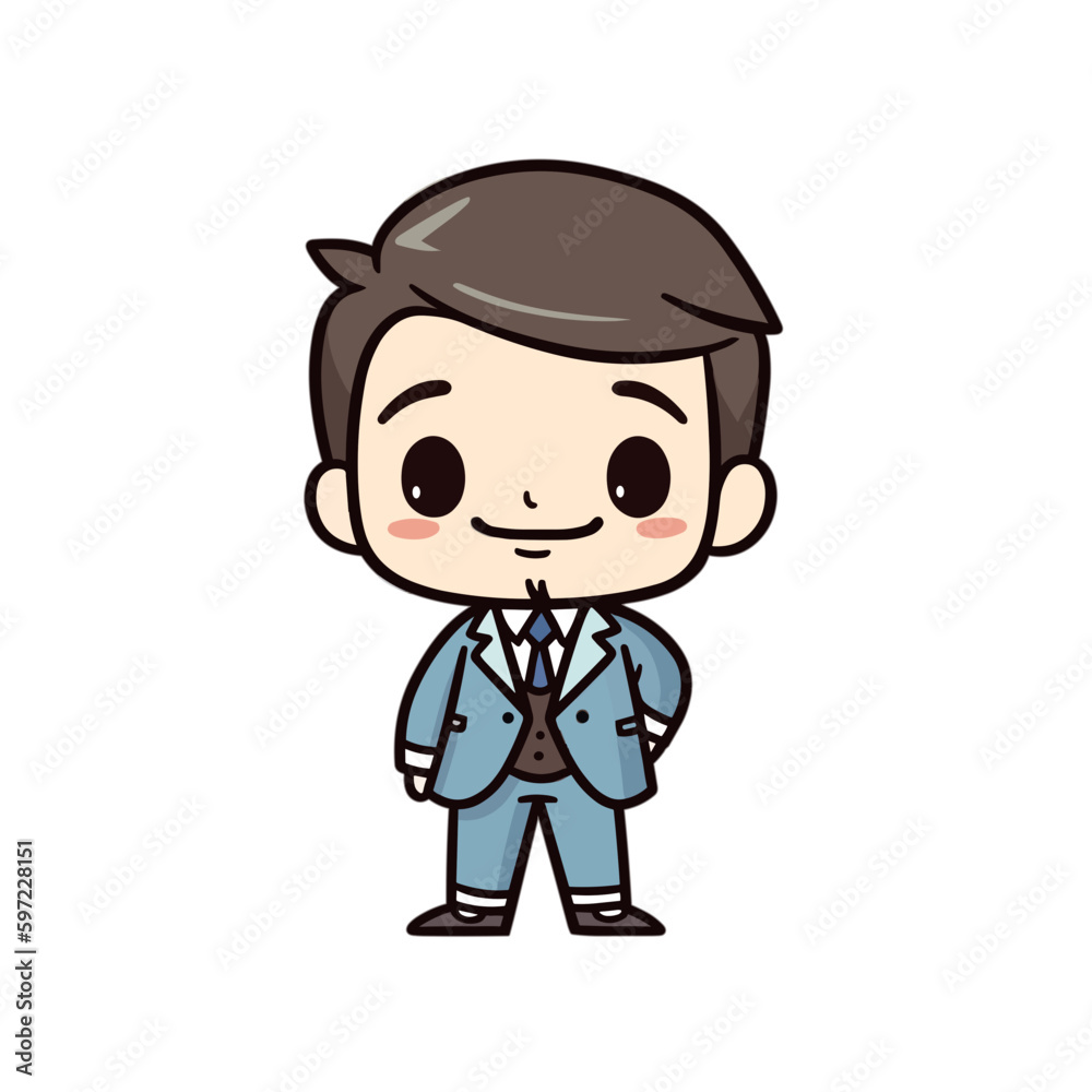 funny cartoon business boy wearing suit with red blood face funny cartoon business boy wearing suit with red blood face
