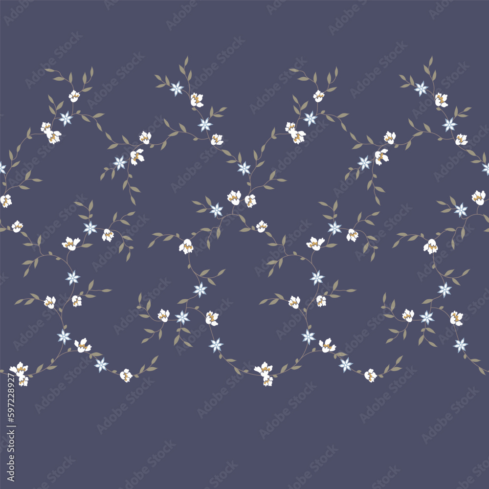 Fototapeta premium seamless pattern in the form of a scroll floral ornament