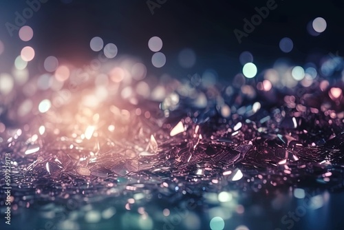 Abstract background of a shiny surface with glitter effect, created with Generative Ai Technology