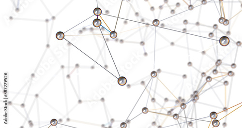 Motion of digital data flow. Communication and technology network concept with moving lines and dots PNG transparent