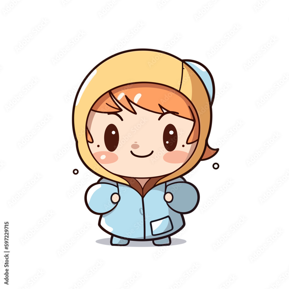 a little cute child kid wearing a hood with a smile - type 8 a little cute child kid wearing a hood with a smile - type 8