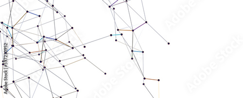network shape. Abstract 3D render - PNG transparent