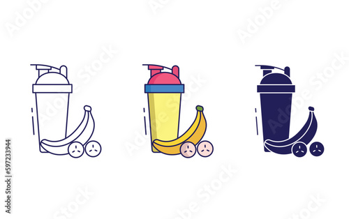 protein shake vector icon